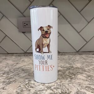 White Dog Tumbler - Show Me Your Pitties